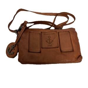 Harbour 2nd Brown Woven Crossbody Leather Bag Anchor Charm
